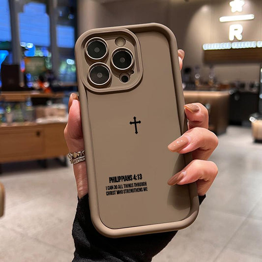 Phone Case for Iphone 16 Pro Max 15 plus 16E 14 13 12 11 XS XR Faithful Tech Advanced Fashion Gift Full Body Protection Shockproof Soft Silicone Cover