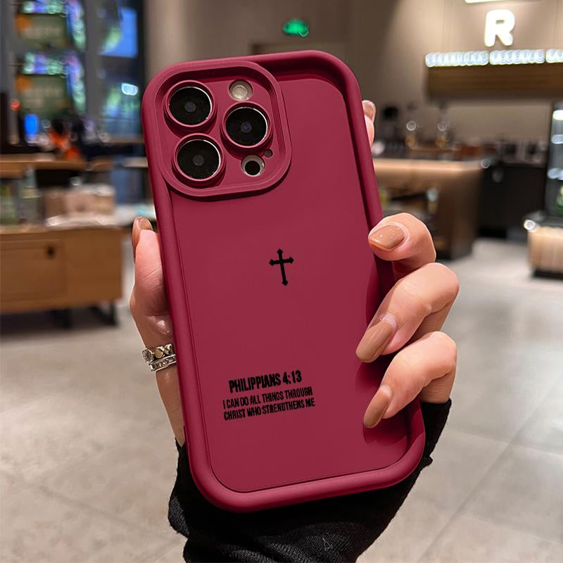 Phone Case for Iphone 16 Pro Max 15 plus 16E 14 13 12 11 XS XR Faithful Tech Advanced Fashion Gift Full Body Protection Shockproof Soft Silicone Cover