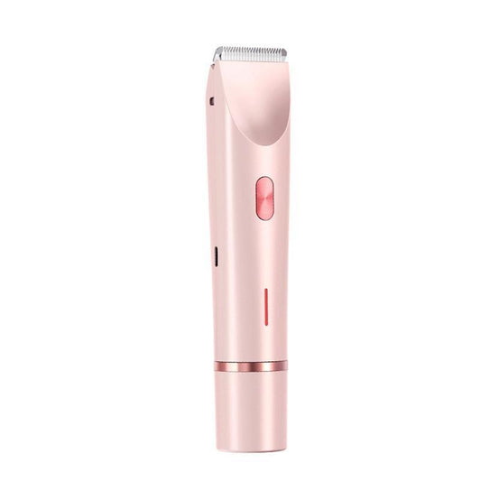 Selectedsky Bikini Trimmer for Women, Electric Shaver and Razor Rechargeable 2-In-1 Body and Facial Epilator, Dual Heads for Painless Trimming of Pubic Hair, Face, Underarms and Legs, Summer Gift