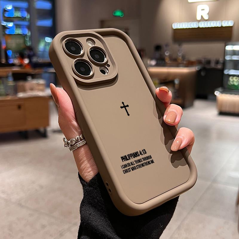 Phone Case for Iphone 16 Pro Max 15 plus 16E 14 13 12 11 XS XR Faithful Tech Advanced Fashion Gift Full Body Protection Shockproof Soft Silicone Cover