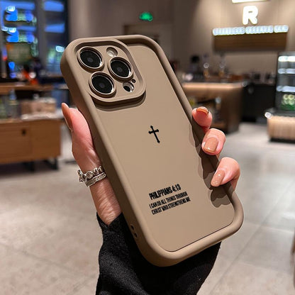 Phone Case for Iphone 16 Pro Max 15 plus 16E 14 13 12 11 XS XR Faithful Tech Advanced Fashion Gift Full Body Protection Shockproof Soft Silicone Cover