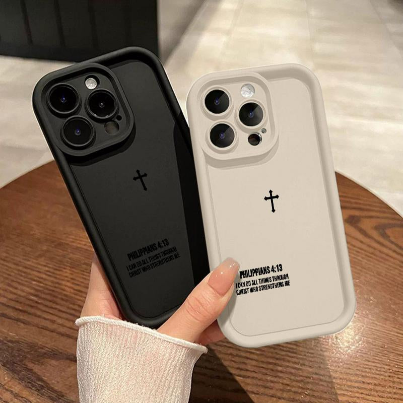 Phone Case for Iphone 16 Pro Max 15 plus 16E 14 13 12 11 XS XR Faithful Tech Advanced Fashion Gift Full Body Protection Shockproof Soft Silicone Cover